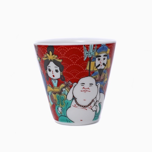 【日本製】九谷焼 縁起猪口（ぐい飲み）北陸伝統工芸 七福神 7178-SK23