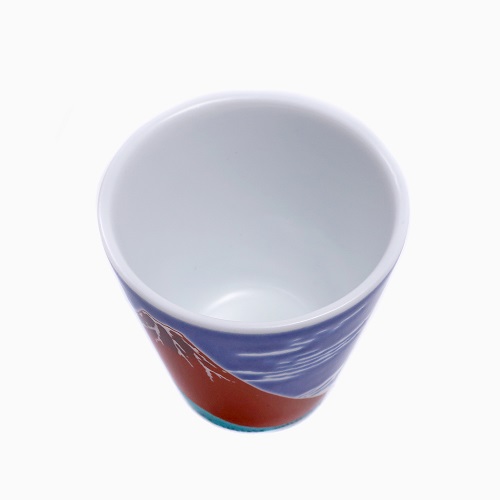 【日本製】九谷焼 縁起猪口（ぐい飲み）北陸伝統工芸 赤富士 7180-SK23