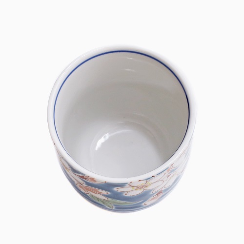 【日本製】九谷焼 湯呑 四季の花 桜 7190-SK24