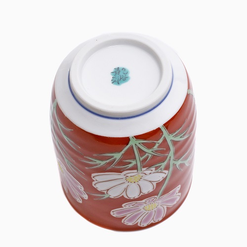 送料無料】日本製 九谷焼/久谷五彩 磁気/陶器/陶磁器 湯呑/コップ