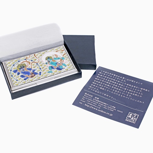 九谷焼 カードケース（名刺入れ）北陸伝統工芸 風神雷神 7215-SK24