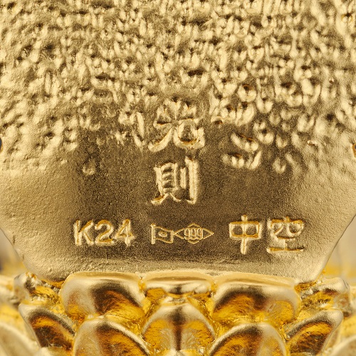 【受注生産】 純金 K24 不動明王像 検定刻印入り 7240-OG24