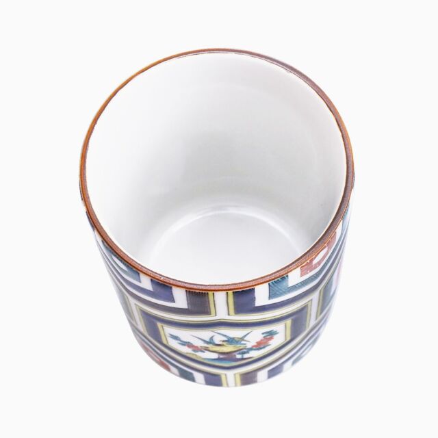 送料無料】日本製 九谷焼/久谷五彩 磁気/陶器/陶磁器 湯呑