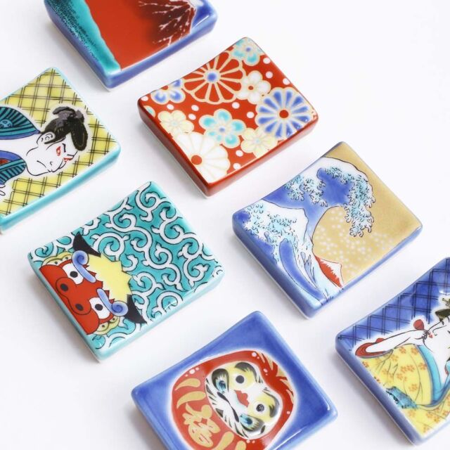 送料無料 日本製 九谷焼 久谷焼 北陸伝統工芸 色絵 磁気 陶器 陶磁器