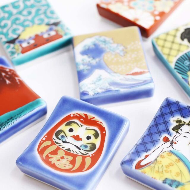 送料無料 日本製 九谷焼 久谷焼 北陸伝統工芸 色絵 磁気 陶器 陶磁器