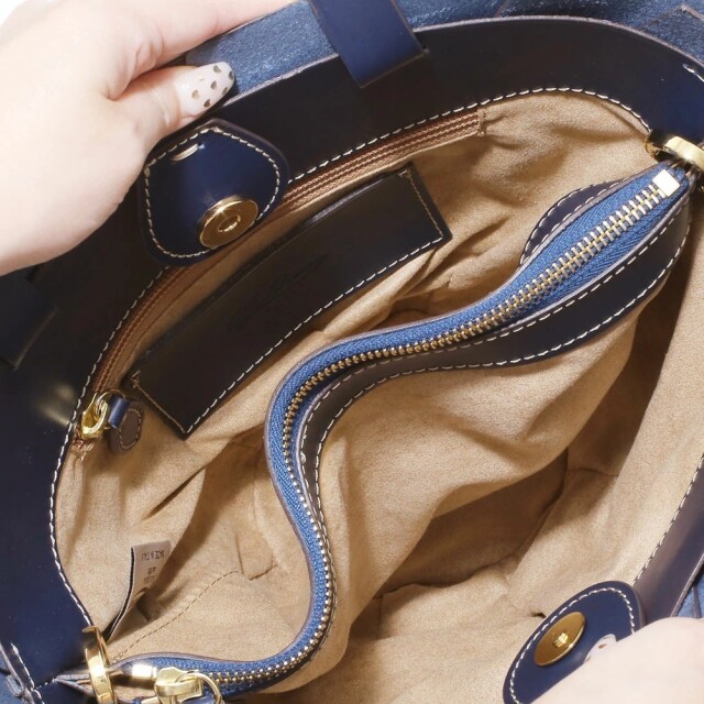 【送料無料】イタリア製/ITALY ボルドリーニ・セレリア/BOLDRINI SELLERIA 鞄/かばん/カバン/バッグ/BAG/トートバッグ/ショルダーバッグ レザー/カーフレザー/牛革 オシャレ/お洒落 OLIVA/OLIVE/オリーブ NOTTE/NAVY/ネイビー ミディアム レディース 高級 7320-IT25