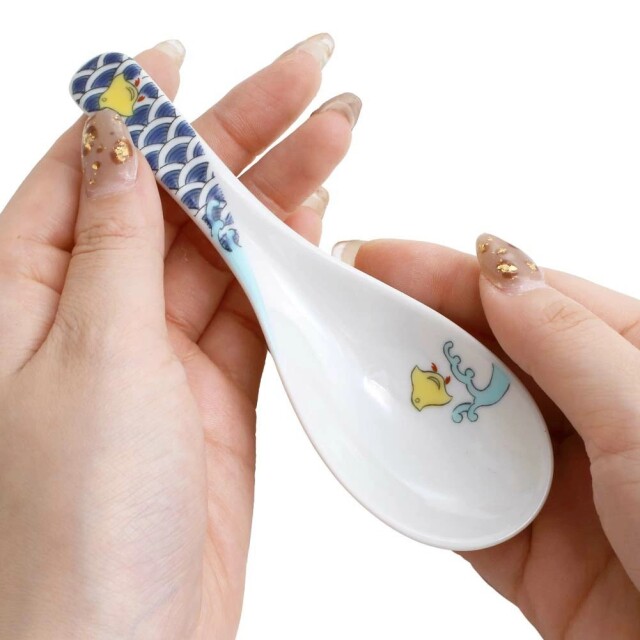 送料無料】日本製 九谷焼/久谷五彩/北陸伝統工芸/ れんげ/ 可愛い