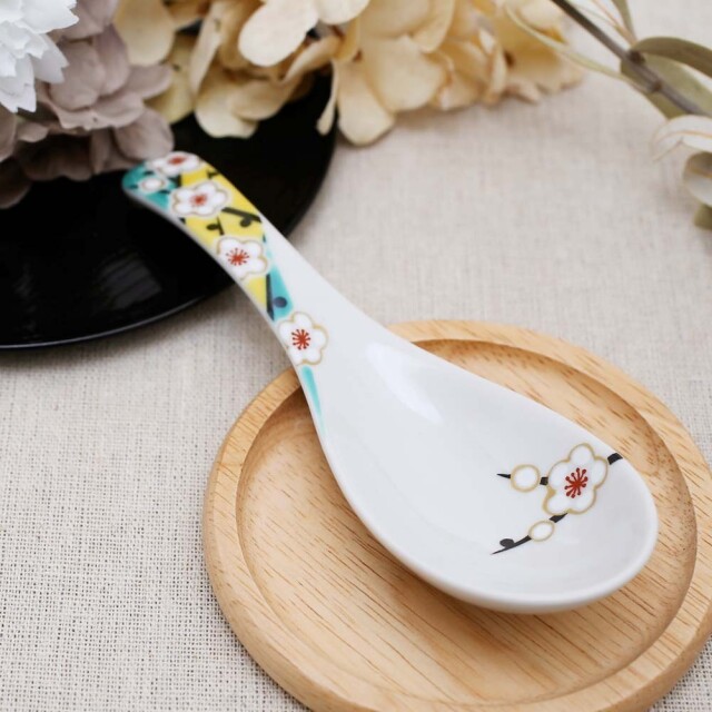 送料無料】日本製 九谷焼/久谷五彩/北陸伝統工芸/ れんげ/ 可愛い