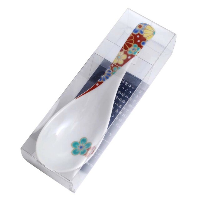 送料無料】日本製 九谷焼/久谷五彩/北陸伝統工芸/ れんげ/ 可愛い
