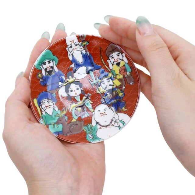 吉祥/KISSYO 日本製 九谷焼 久谷五彩 陶器 陶磁器 磁気 お皿/皿/小皿