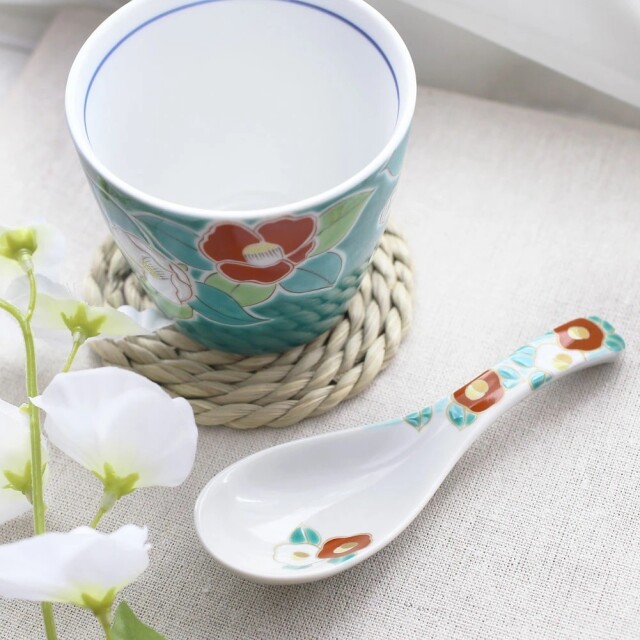 送料無料】日本製 九谷焼/久谷五彩/北陸伝統工芸/ れんげ/ 可愛い