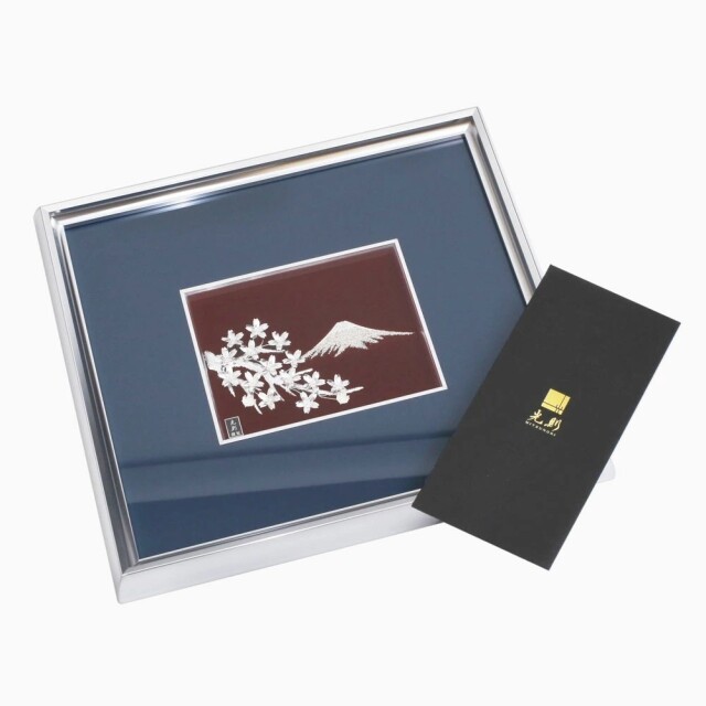 日本製 貴金属画 東京銀器/大淵銀器 銀工芸 銀製/SILVER/シルバー 大淵