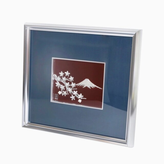 日本製 貴金属画 東京銀器/大淵銀器 銀工芸 銀製/SILVER/シルバー 大淵