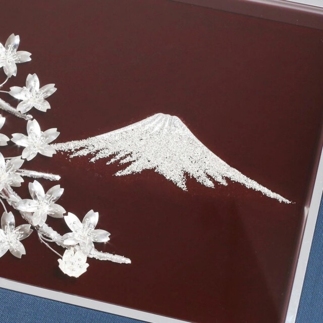日本製 貴金属画 東京銀器/大淵銀器 銀工芸 銀製/SILVER/シルバー 大淵