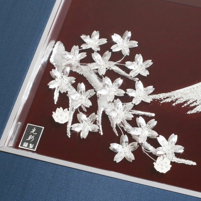 日本製 貴金属画 東京銀器/大淵銀器 銀工芸 銀製/SILVER/シルバー 大淵