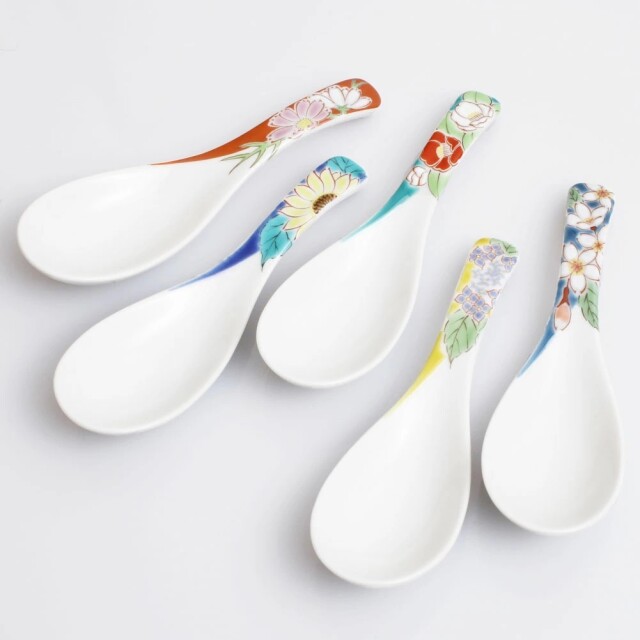 送料無料】日本製 九谷焼/久谷五彩/北陸伝統工芸/ れんげ/ 可愛い