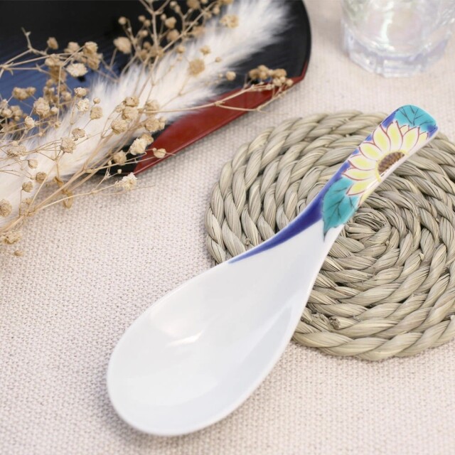 送料無料】日本製 九谷焼/久谷五彩/北陸伝統工芸/ れんげ/ 可愛い
