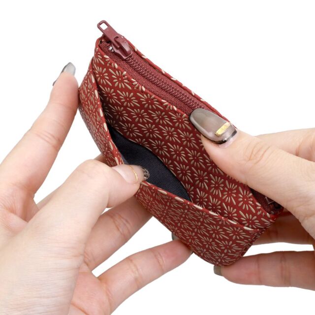 日本製 印伝/INDENYA/印傳屋 小銭入れ/コインケース/財布 カード入れ