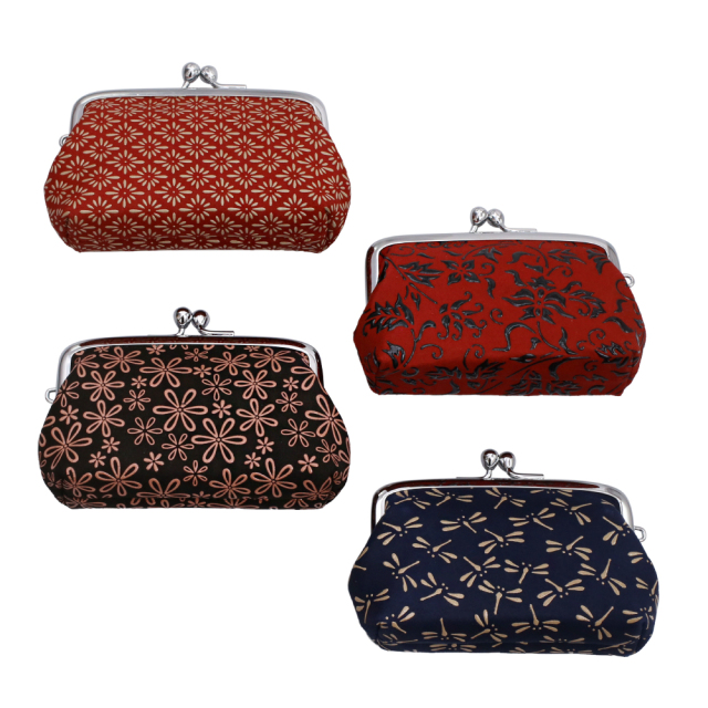 日本製 印伝/INDENYA/印傳屋 小銭入れ/コインケース/財布/がま口ウォレット  プレゼント/ギフト アイテム/ファッション雑貨 7459-IY25