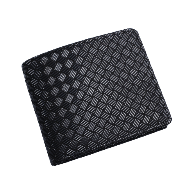 日本製 印伝/INDENYA/印傳屋 二つ折り財布//財布/コンパクトウォレット メンズ/男性 網代編 コンパクト プレゼント/ギフト アイテム/ファッション雑貨 7463-IY25