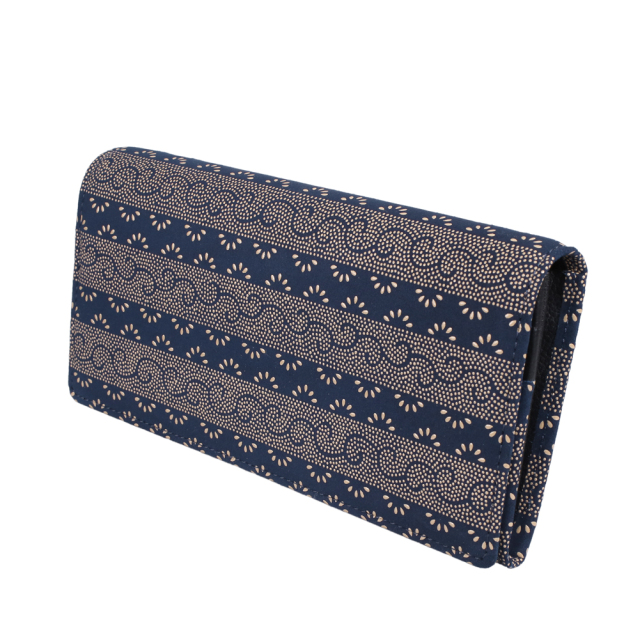 日本製 印伝/INDENYA/印傳屋 長財布/ロングウォレット/束入 メンズ/男性 爪唐草 コンパクト プレゼント/ギフト アイテム/ファッション雑貨 7464-IY25