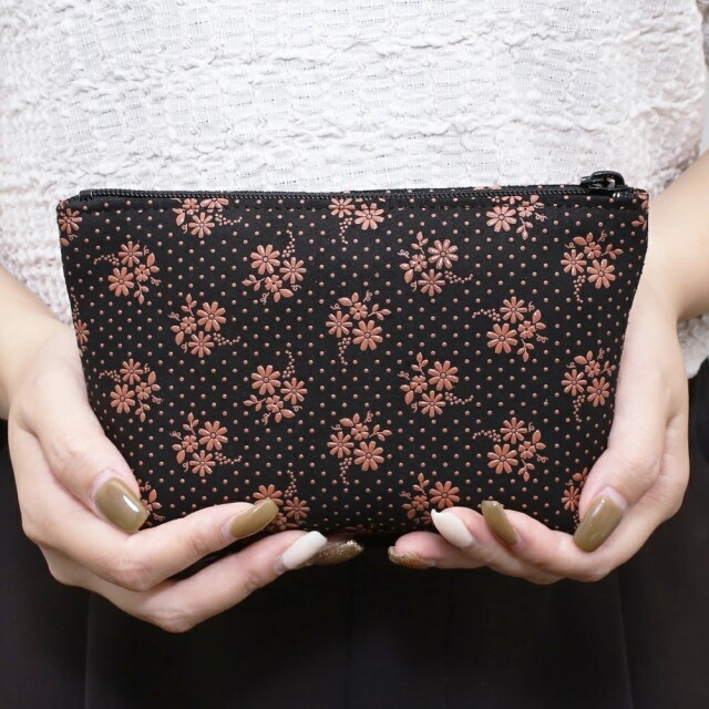 日本製 印伝/INDENYA/印傳屋 ポーチ/小物ポーチ/化粧ポーチ/マルチ