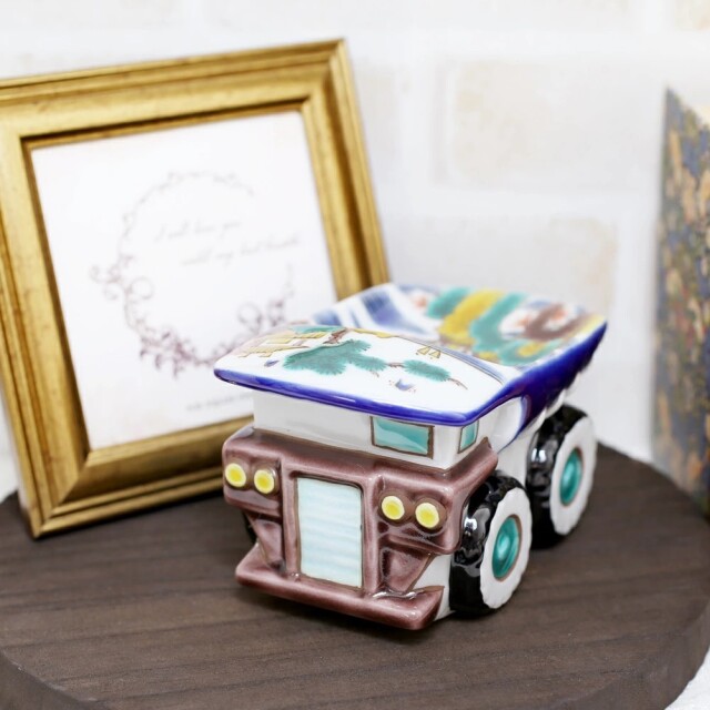 極希少品　文化遺産　美術工芸品　大型　大八車　貴重ナンバー付　大正～昭和　引取 送料無料】日本製 九谷焼/北陸伝統工芸/工芸品 山水 こまつ/小松市 超