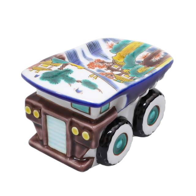 【送料無料】日本製 九谷焼/北陸伝統工芸/工芸品 山水 こまつ/小松市 超大型ダンプトラック 930E ブラウン/マルチカラー インテリア/置物/部屋飾り 出産祝い/お祝い/開店祝い/結婚祝い 7479-HK25