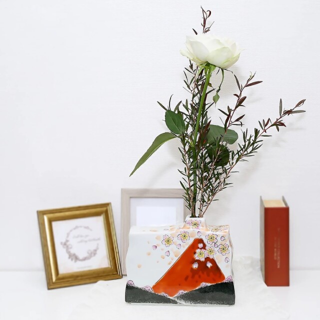 送料無料】日本製 九谷焼/北陸伝統工芸/工芸品 花瓶/花びん/一輪生