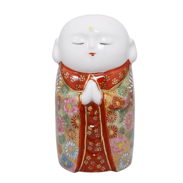 【送料無料】日本製 九谷焼/北陸伝統工芸/工芸品 お地蔵様/お地蔵さん 厄除け 守り神  癒し 無病息災 手元供養 インテリア/置物/部屋飾り 出産祝い 7498-KT25