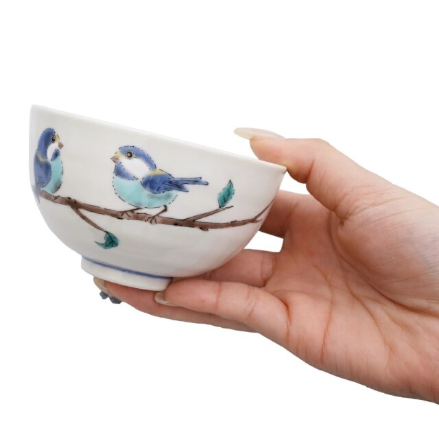 日本製 九谷焼/九谷五彩/磁気/陶器/陶磁器 お茶碗/茶碗/ごはん/飯碗