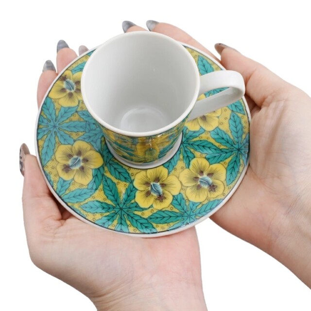 日本製 九谷焼/九谷五彩 磁気/陶器/陶磁器 小皿/コップ/カップ/ティー