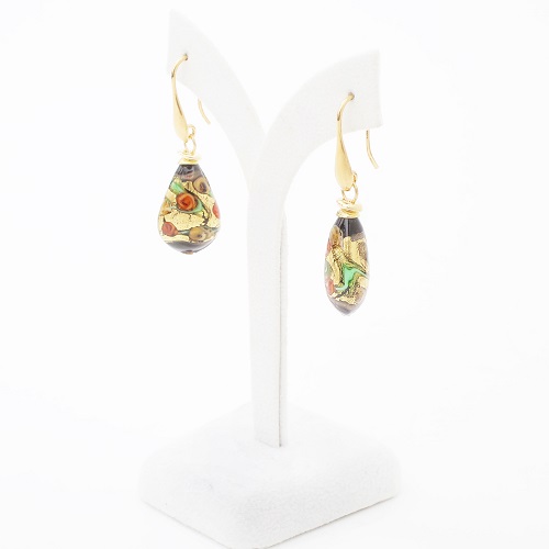 イタリア製 ＜INES design＞ ゴルチェ・ネロ・ピアス　7692-IN19