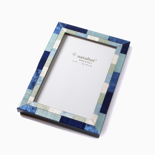  フォトフレームセット ブルー ナタリー二/NATALINI ハンドメイド フォトフレーム/写真立て/写真入れ