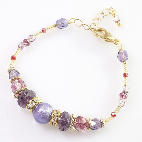 イタリア製 ＜INES design＞ ソフィシカート・ヴィオラ・ブレスレット　7824-IN20