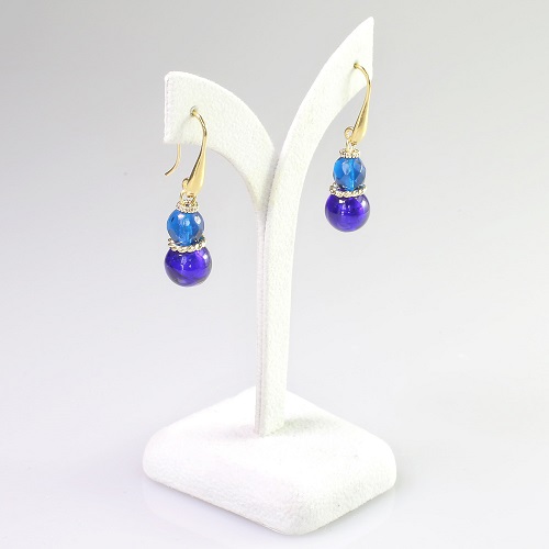 イタリア製 ＜INES design＞ ソフィシカート・ブルー・ピアス 7825-IN20