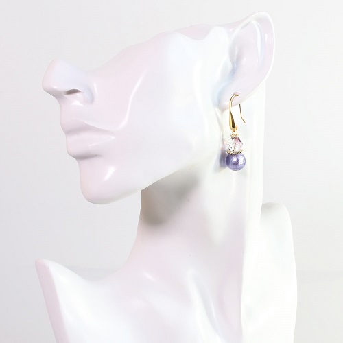 イタリア製 ＜INES design＞ ソフィシカート・ヴィオラ・ピアス 7826-IN20