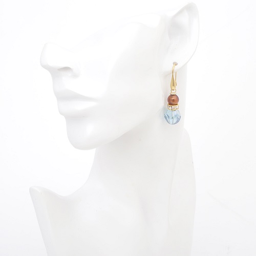 イタリア製 ベネリアンガラス ピアス <INES design>マロブロ・バリーレ・ピアス 7833-IN20