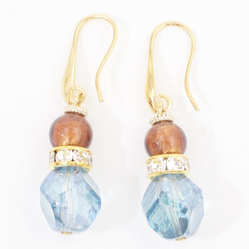 イタリア製 ベネリアンガラス ピアス <INES design>マロブロ・バリーレ・ピアス 7833-IN20