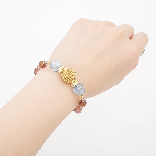 イタリア製 ベネリアンガラス ブレスレット <INES design>マロブロ・バリーレ・ブレスレット 7835-IN20