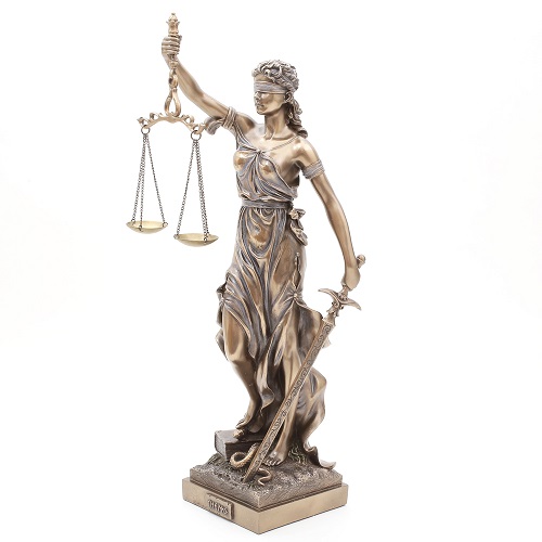 イタリア製 ＜Lady Justice＞正義の女神 ブロンズ像 7851-FG20