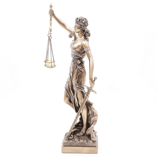 イタリア製 ＜Lady Justice＞正義の女神 ブロンズ像 7851-FG20