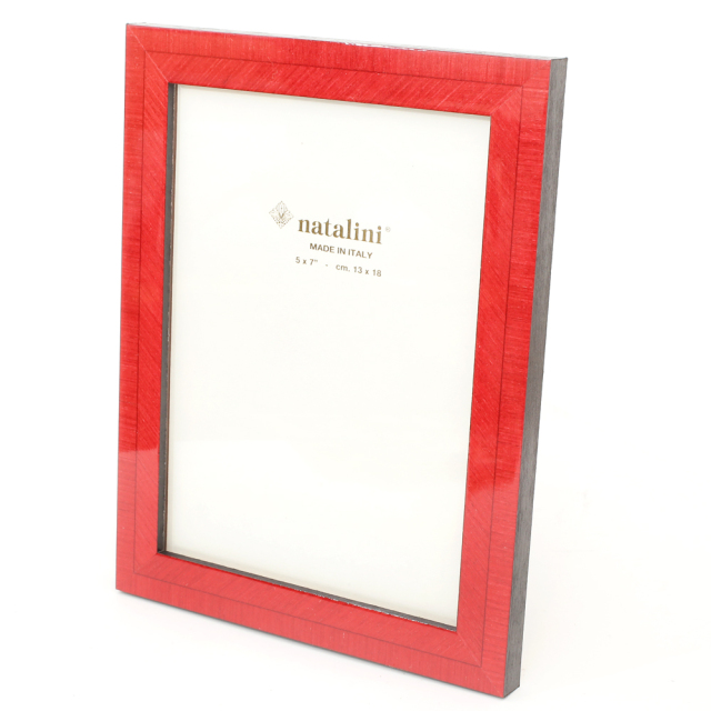 イタリア製 ベルガモ 天然素材 木製 フォトフレーム（ロッソ） 7863-NL20