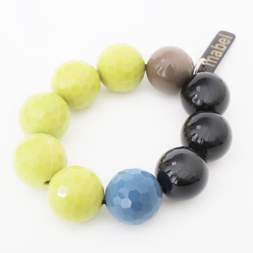 イタリア製 MABEL アクリル樹脂 ブラスレット アースカラー ハンドメイド 7908-MB19