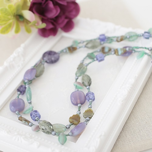 イタリア製 アヴェ・カプリース ベネチアンガラス ネックレス ドゥプリカーテ・ネックレス 7917-AV20