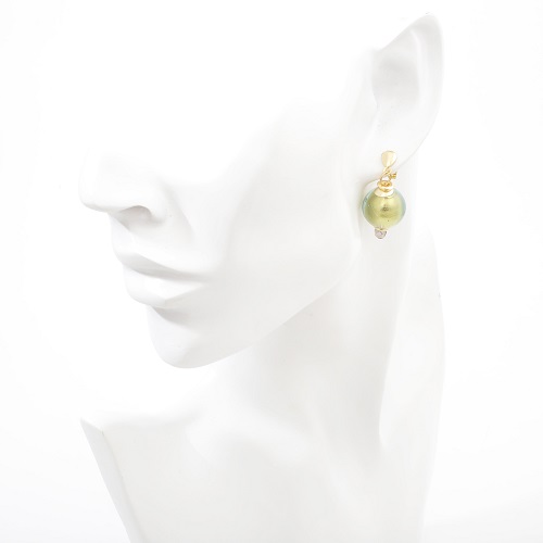 イタリア製 ＜INES design＞ カルマ・グレー・ピアス　7951-IN19