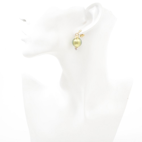 イタリア製 ＜INES design＞ カルマ・グレー・ピアス　7951-IN19