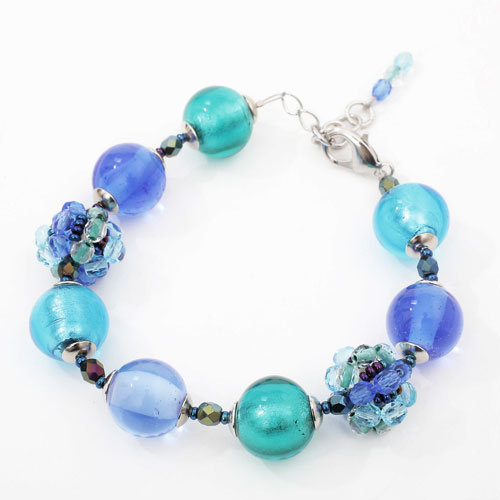 イタリア製  INES design  カルマ・ブルー・ブレスレット インポート 7954-IN19