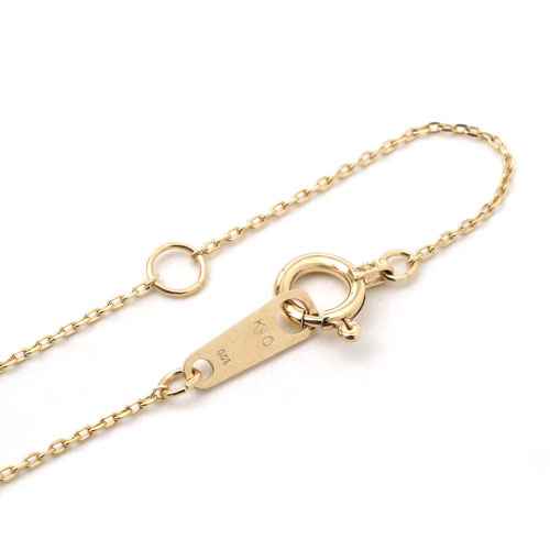 10金 K10YG イエローゴールド ネックレス アズキチェーン ペンダント ハート ダイヤモンド 8001-UK18