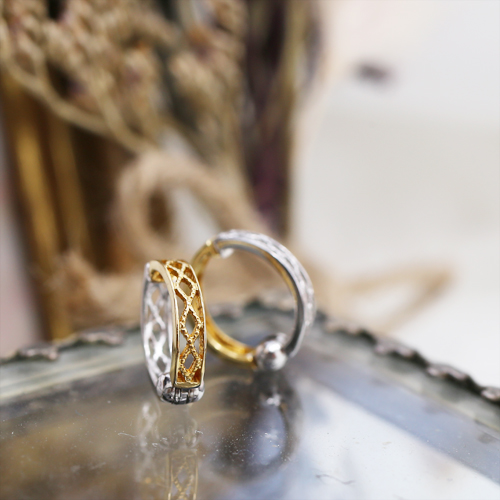 送料無料】【日本製】18金/K18 イエローゴールド/ホワイトゴールド  